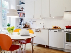 White Contemporary Kitchen Cabinet Design